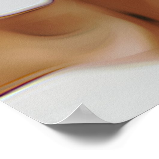 Dackel vor einem Weihnachtsgeschenk Poster (Ecke)