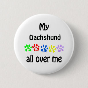 Dackel Walking Design Button