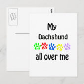 Dackel Walking Design Postkarte (Vorne/Hinten)