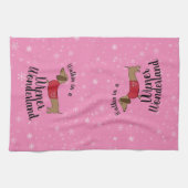 Dackel Wandern in einer Dackel Wunderland Dackel  Geschirrtuch (Horizontal)