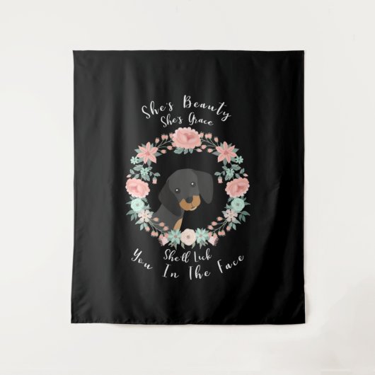 Dackel Wandteppich (Vorderseite)