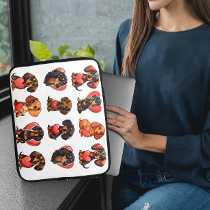 Dackel Wasserfarbe Valentine Laptopschutzhülle