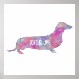 Dackel Wasserfarben Art Poster