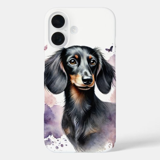 Dackel Wasserfarben Kunst Case-Mate iPhone Hülle (Rückseite)