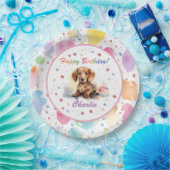 Dackel Wasserfarbpapier-Platte Pappteller (Party)