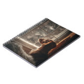 Dackel Watching Snowfall Spirale Notebook Notizblock (Linke Seite)