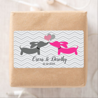 Dackel Wedding Geschenkmarken personalisieren