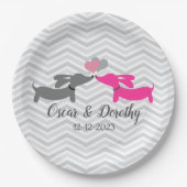 Dackel Wedding Personalize Paper Teller (Vorderseite)