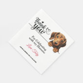 Dackel Wedding Vielen Dank Serviette (Ecke)