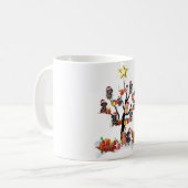 Dackel Weihnachten auf Tree Shirt Weihnachten Weih Kaffeetasse (Vorderseite Links)