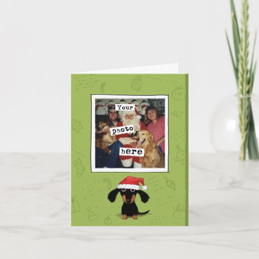 Dackel Weihnachten | Dackel Hund Santa Ihr Foto (Vorderseite)