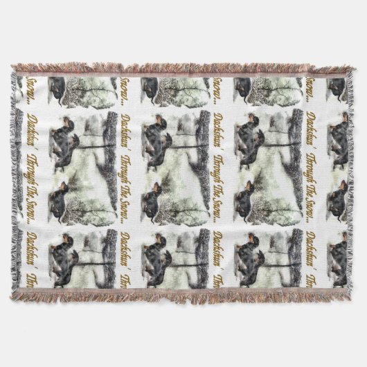 Dackel Weihnachten Decke (Vorderseite)