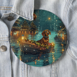 Dackel Weihnachten Feierliche Reise Button