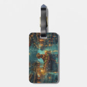 Dackel Weihnachten Feierliche Reise Gepäckanhänger (Rückseite vertikal)