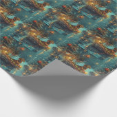 Dackel Weihnachten Feierliche Reise Geschenkpapier (Ecke)