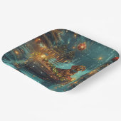 Dackel Weihnachten Feierliche Reise Pappteller (Gewinkelt)