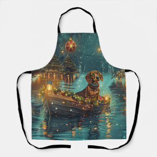 Dackel Weihnachten Feierliche Reise Schürze