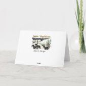 Dackel-Weihnachten Feiertagskarte (Rückseite)