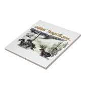 Dackel Weihnachten Fliese (Seite)