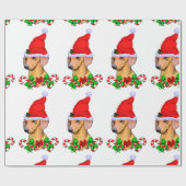 Dackel Weihnachten froh Geschenkpapier (Flach)