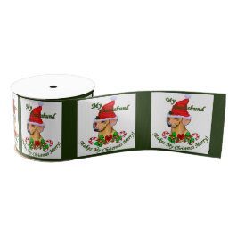Dackel Weihnachten froh Ripsband