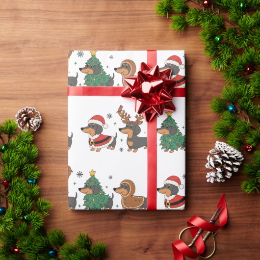 Dackel Weihnachten Geschenkpapier (Feiertagsgeschenk)