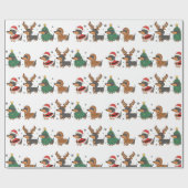 Dackel Weihnachten Geschenkpapier (Flach)