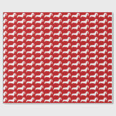 Dackel Weihnachten Geschenkpapier (Flach)
