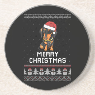 Dackel Weihnachten Getränkeuntersetzer