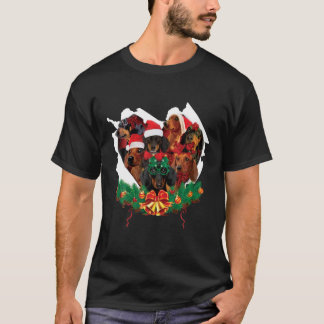 Dackel Weihnachten Herz Funny Geschenke Xmas Dog L T-Shirt