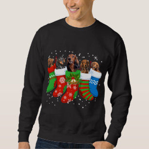 Dackel Weihnachten Hund Niedlich Socken Xmas Sweatshirt