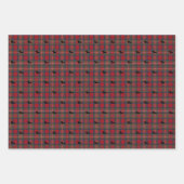 Dackel Weihnachten Karierte Geschenkpackpapier Geschenkpapier Set (Vorderseite 2)