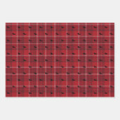 Dackel Weihnachten Karierte Geschenkpackpapier Geschenkpapier Set (Vorderseite)