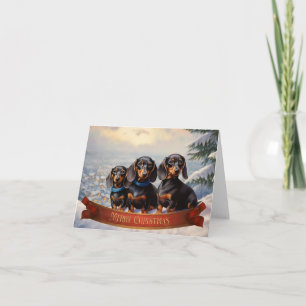 Dackel Weihnachten Karte