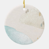 Dackel Weihnachten Keramik Ornament (Hinten)