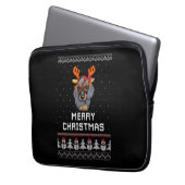 Dackel Weihnachten Laptopschutzhülle (Vorderseite Links)