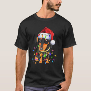 Dackel Weihnachten Lieben LED Geschenke Niedlicher T-Shirt