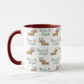 Dackel Weihnachten Merry & Bright Dackel Hund Tasse (Links)