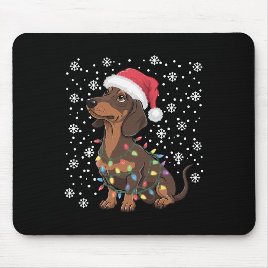 Dackel Weihnachten Mousepad (Vorne)