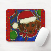 Dackel Weihnachten Mousepad (Mit Mouse)