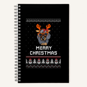 Dackel Weihnachten Notizblock