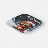 Dackel Weihnachten Pappteller (Gewinkelt)