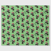 Dackel Weihnachten Personalisierter Name Niedliche Geschenkpapier (Flach)