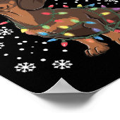 Dackel Weihnachten Poster (Ecke)