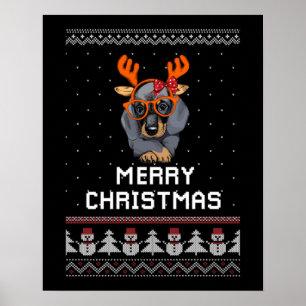 Dackel Weihnachten Poster