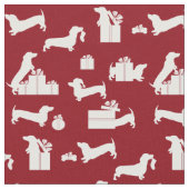 Dackel Weihnachten Stoff (Nahaufnahme)