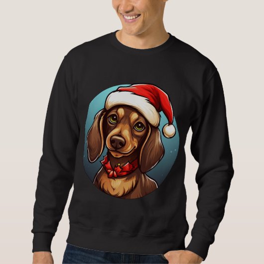 Dackel Weihnachten Sweatshirt (Vorderseite)