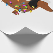 Dackel Weihnachten Weihnachten Weihnachtsbaum Lich Geschenkpapier (Ecke)