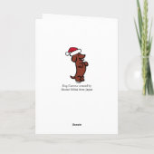 Dackel Weihnachten Weihnachtsmannmütze (Rückseite)