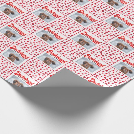 Dackel Weihnachten Welpe Picture Funny Würstchen D Geschenkpapier (Ecke)